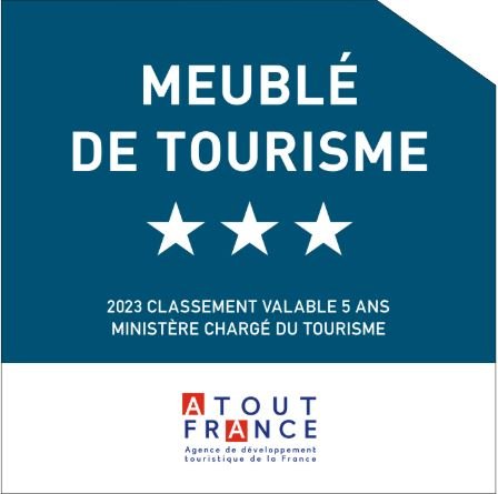 Meublé de Tourisme 3 étoiles classement 2023